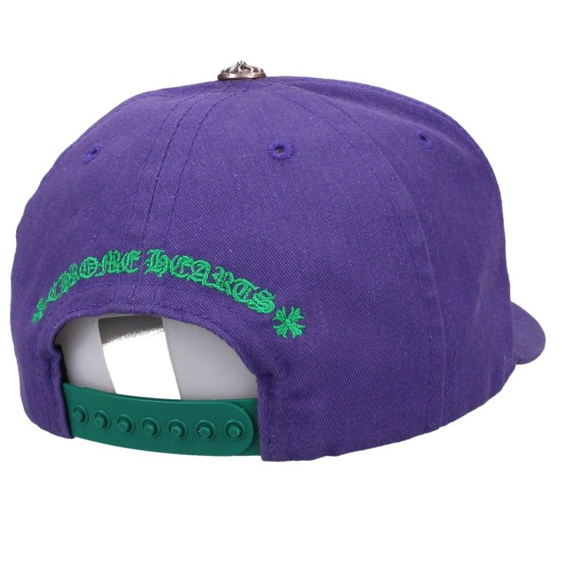 Chrome Hearts CH Embroidered Baseball Cap Purple Size ONE
