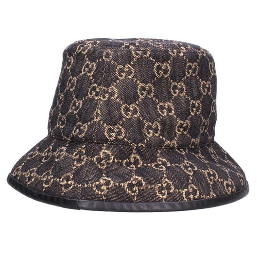 GUCCI GG Monogram Canvas Bucket Hat Black Size L