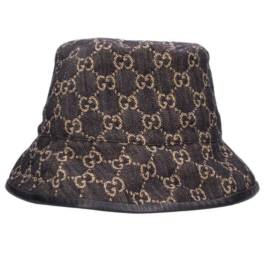 GUCCI GG Monogram Canvas Bucket Hat Black Size L