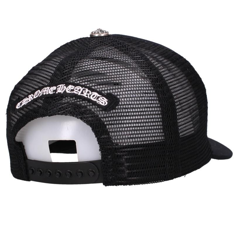 Chrome Hearts Black Khaki Leather Patch Trucker Cap Size ONE