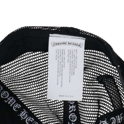 Chrome Hearts Black Khaki Leather Patch Trucker Cap Size ONE