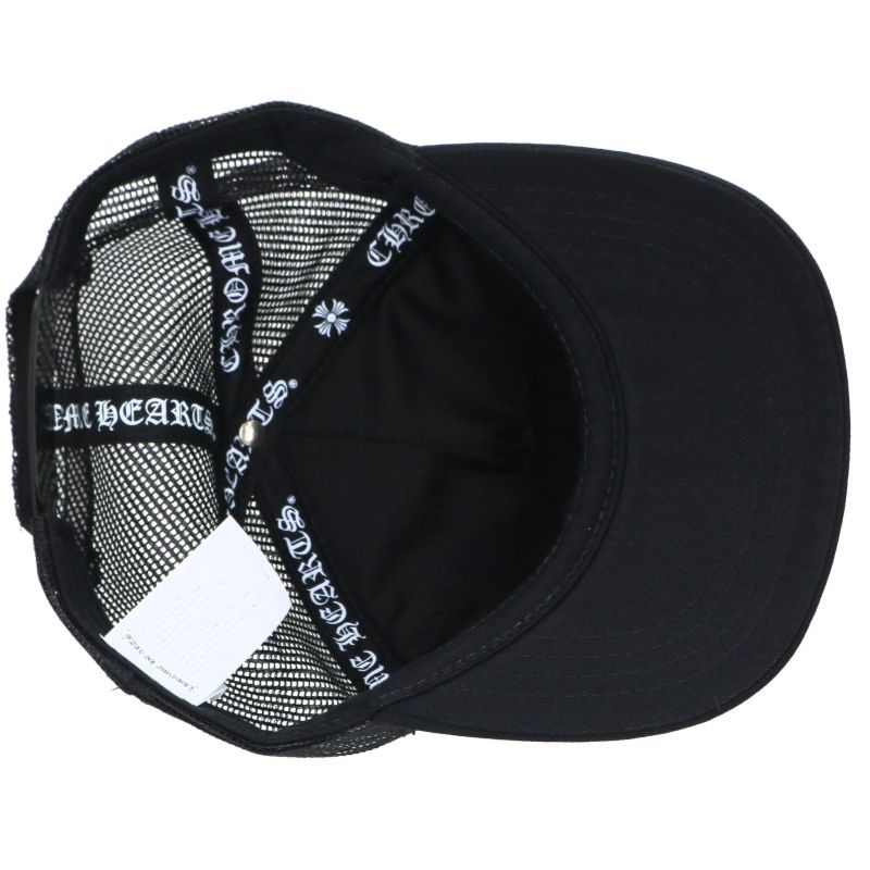 Chrome Hearts Black Khaki Leather Patch Trucker Cap Size ONE