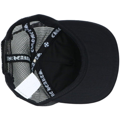 Chrome Hearts Black Khaki Leather Patch Trucker Cap Size ONE