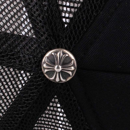 Chrome Hearts Black Khaki Leather Patch Trucker Cap Size ONE