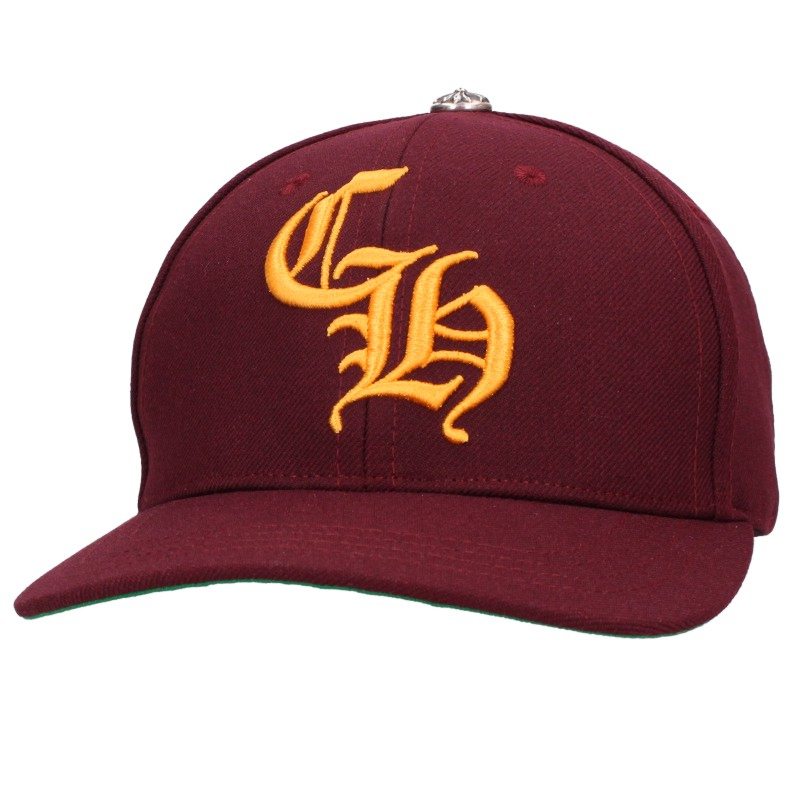 Chrome Hearts CH Embroidered Bordeaux Yellow Hat Size ONE