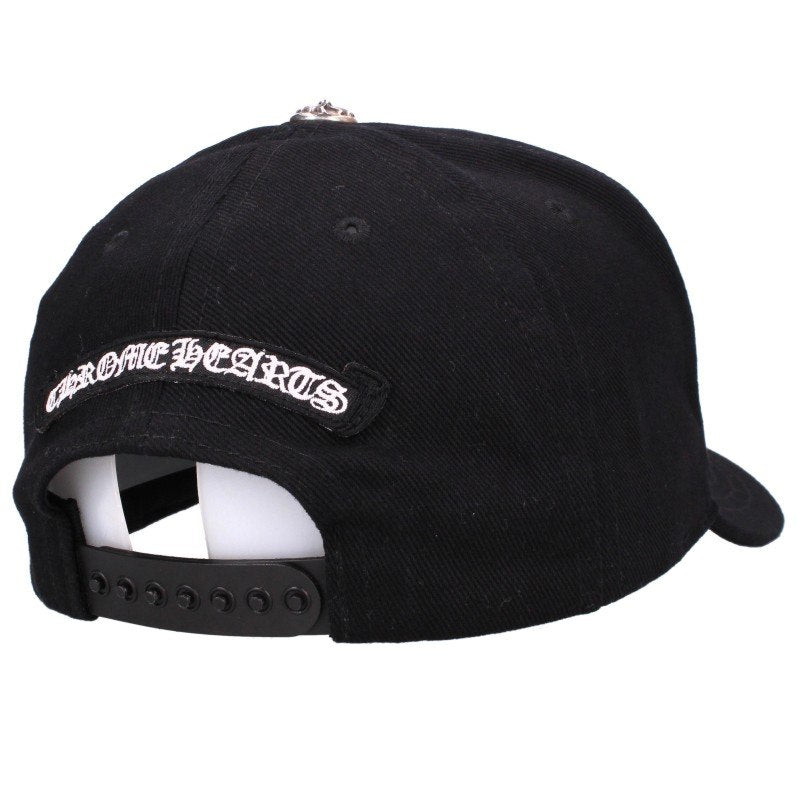 Chrome Hearts Black Silver English Text Trucker Cap Size ONE