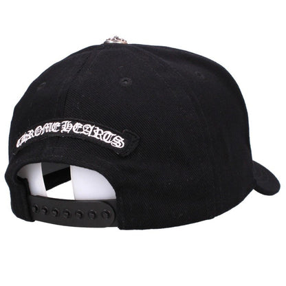 Chrome Hearts Black Silver English Text Trucker Cap Size ONE