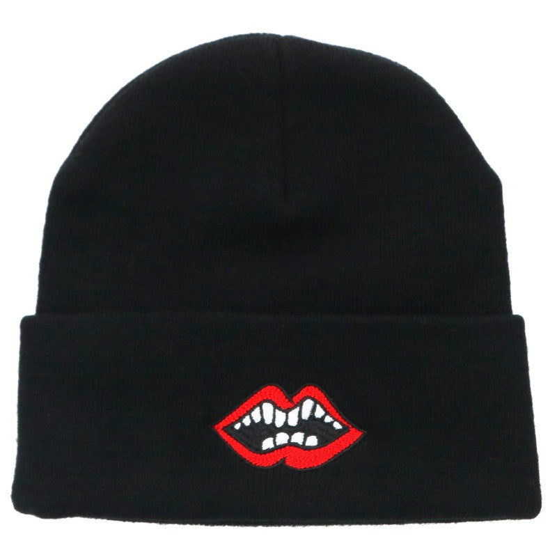 Chrome Hearts PPO Chomper Acrylic Beanie Black Red Size ONE
