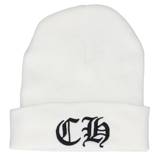 Chrome Hearts White Acrylic Embroidered Beanie Size ONE SIZE