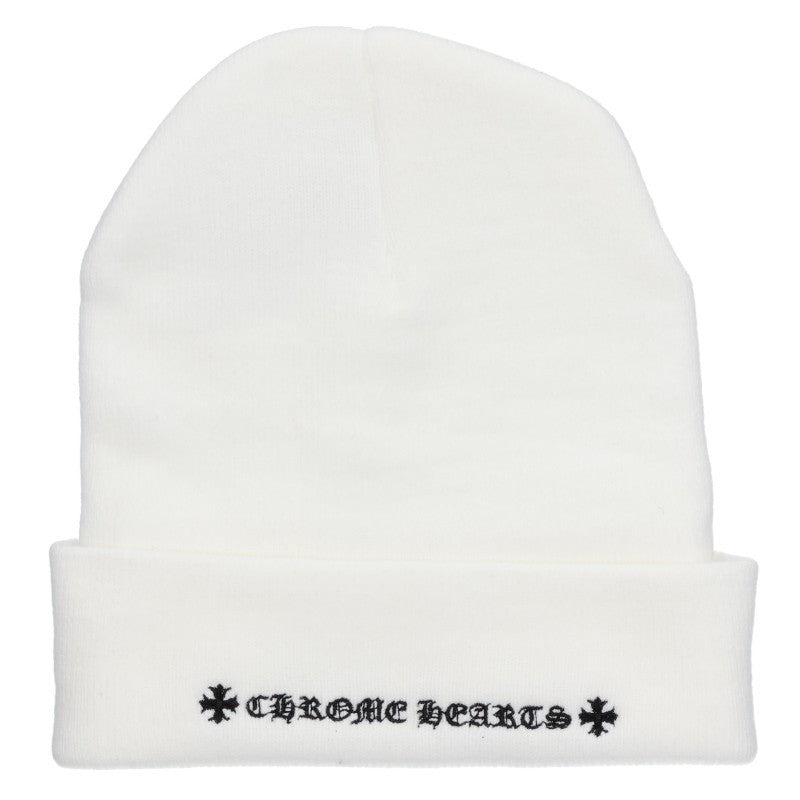 Chrome Hearts White Acrylic Embroidered Beanie Size ONE SIZE