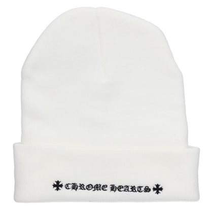 Chrome Hearts White Acrylic Embroidered Beanie Size ONE SIZE
