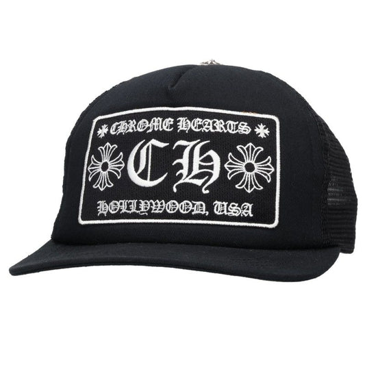 Chrome Hearts CH Patch Cross Ball Cap Blk/Wht/Svr Size ONE