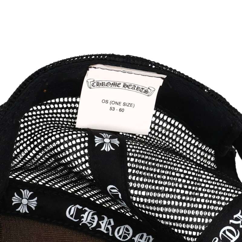 Chrome Hearts CH Patch Cross Ball Cap Blk/Wht/Svr Size ONE
