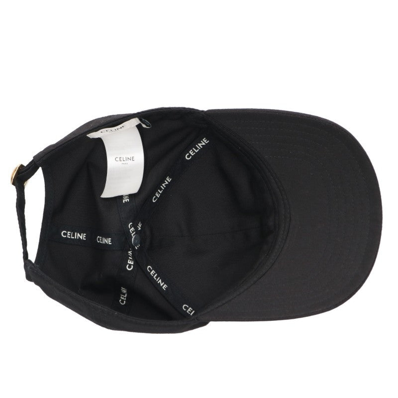 CELINE Logo Embroidered Baseball Cap Black Size M