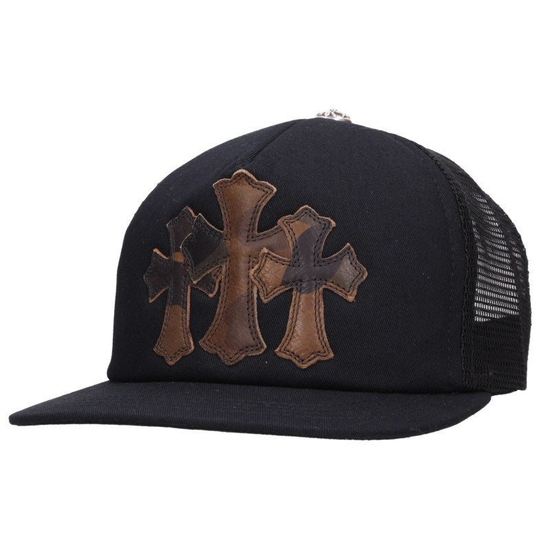 Chrome Hearts 3 Cemetery Leather Trucker Cap Size ONE SIZE