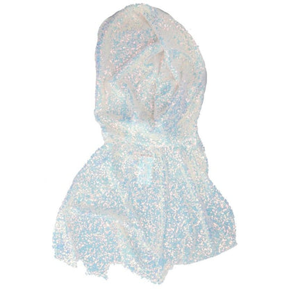 MASU Ragged Sequins Mini Cape Polyester White
