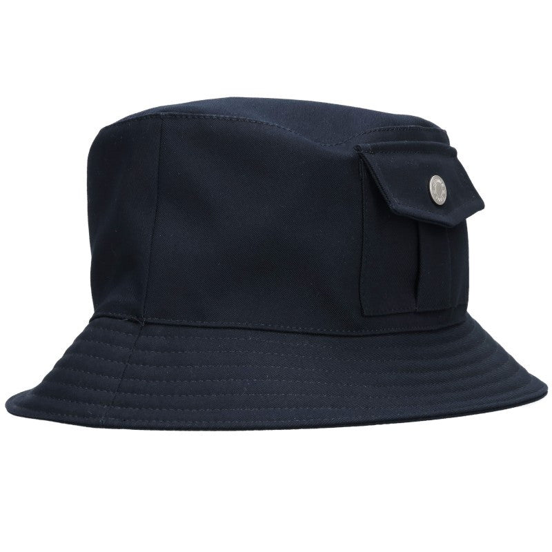 HERMES Sellier Button Pocket Cotton Bucket Hat Size 58