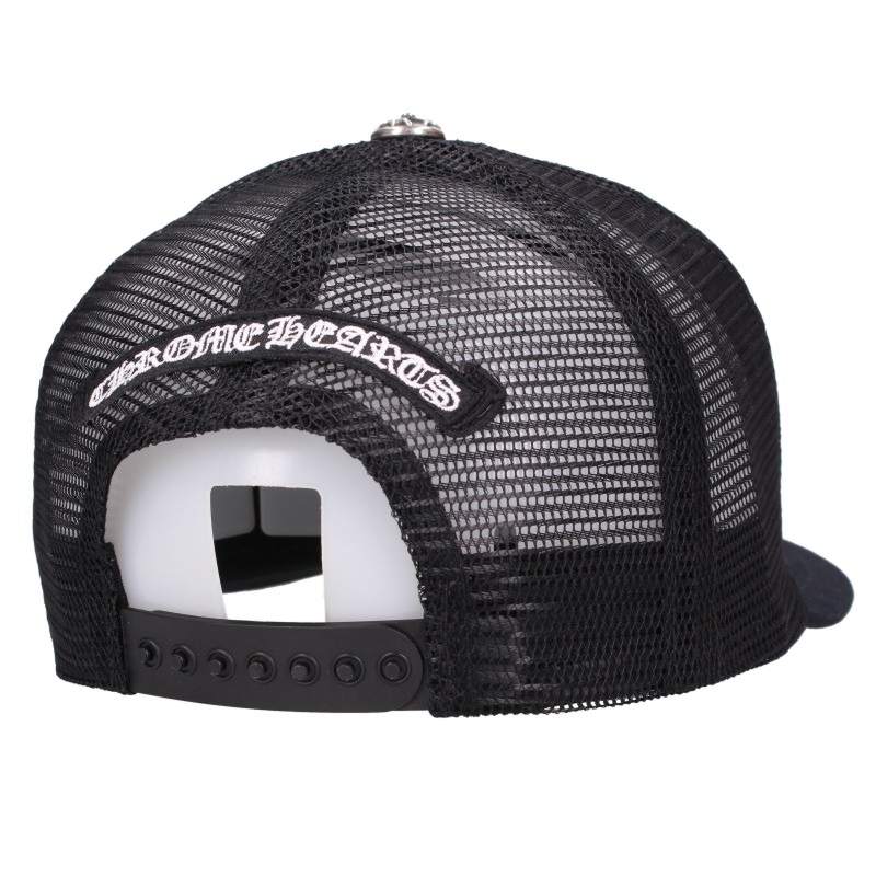 Chrome Hearts 3 Cemetery Leather Trucker Cap Size ONE SIZE