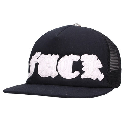 Chrome Hearts FUCK Leather Patch Cap Black Size ONE Multi
