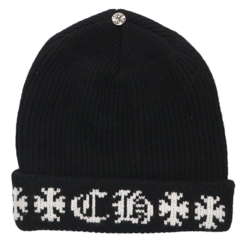 Chrome Hearts Big Daddy Cashmere Beanie Black Size ONE SIZE