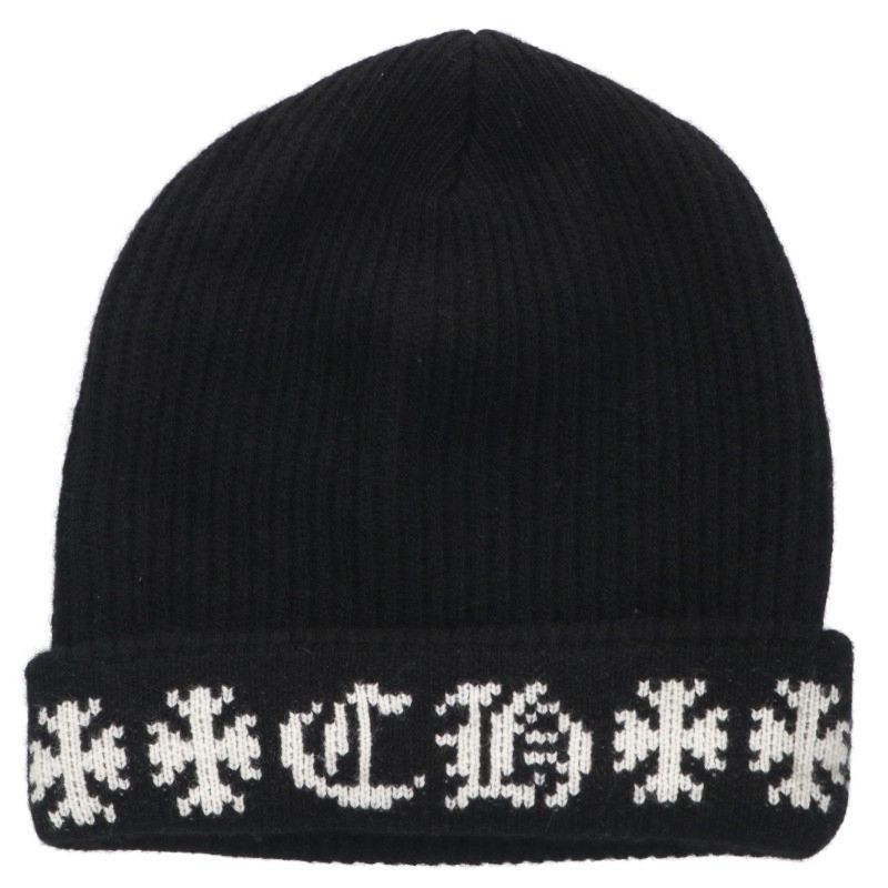 Chrome Hearts Big Daddy Cashmere Beanie Black Size ONE SIZE