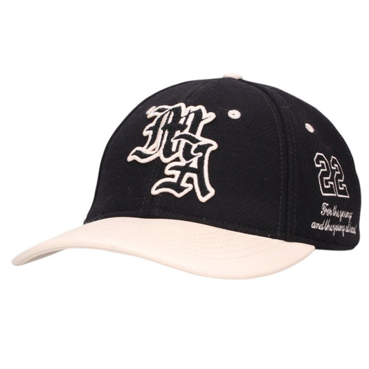 AMIRI Leather Panel Wool Baseball Cap Size ONE SIZE