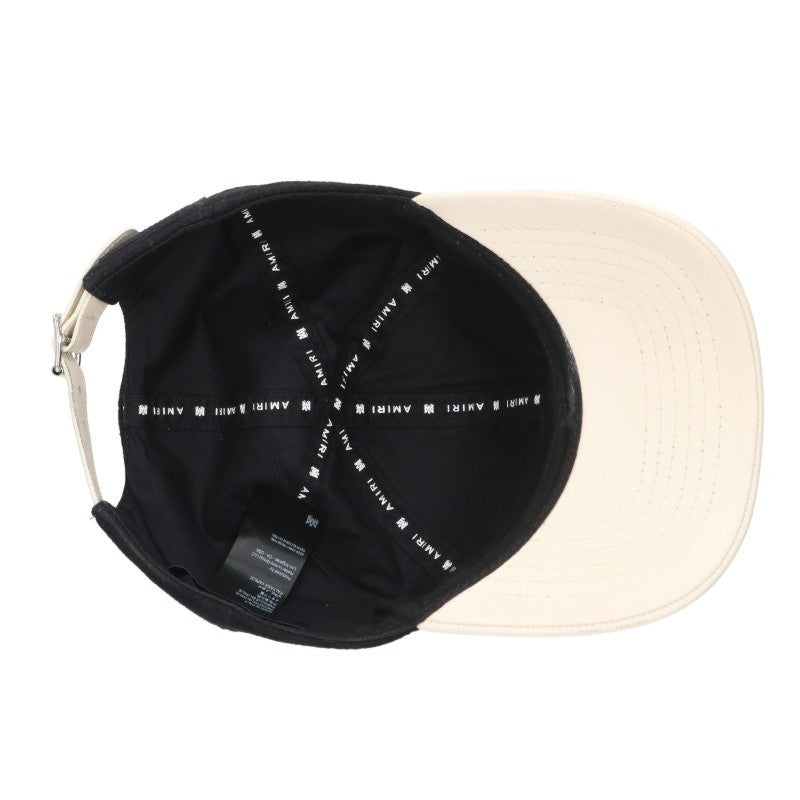 AMIRI Leather Panel Wool Baseball Cap Size ONE SIZE