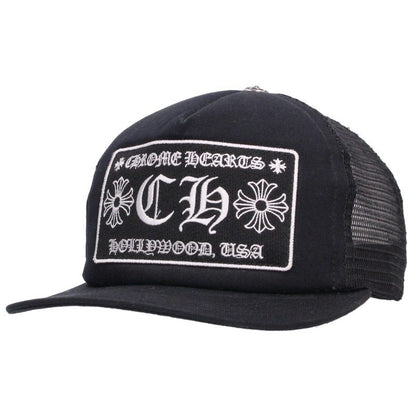 Chrome Hearts TRUCKER CAP CH Patch Hat Black/Silver Size OS