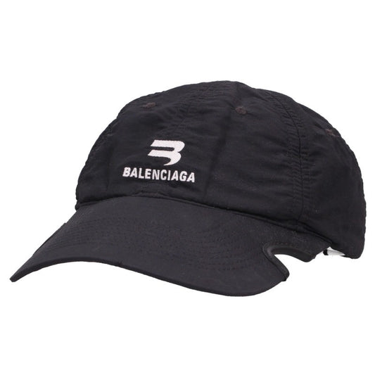 BALENCIAGA Sporty B Logo Black Cap Size L