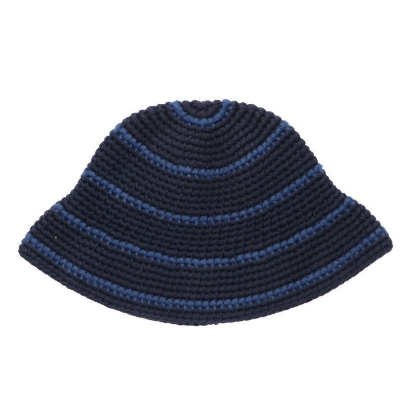 OUR LEGACY 24SS TOM TOM HAT Cotton Border Hat Navy Knit Size S