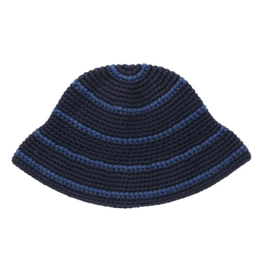 OUR LEGACY 24SS TOM TOM HAT Cotton Border Hat Navy Knit Size S