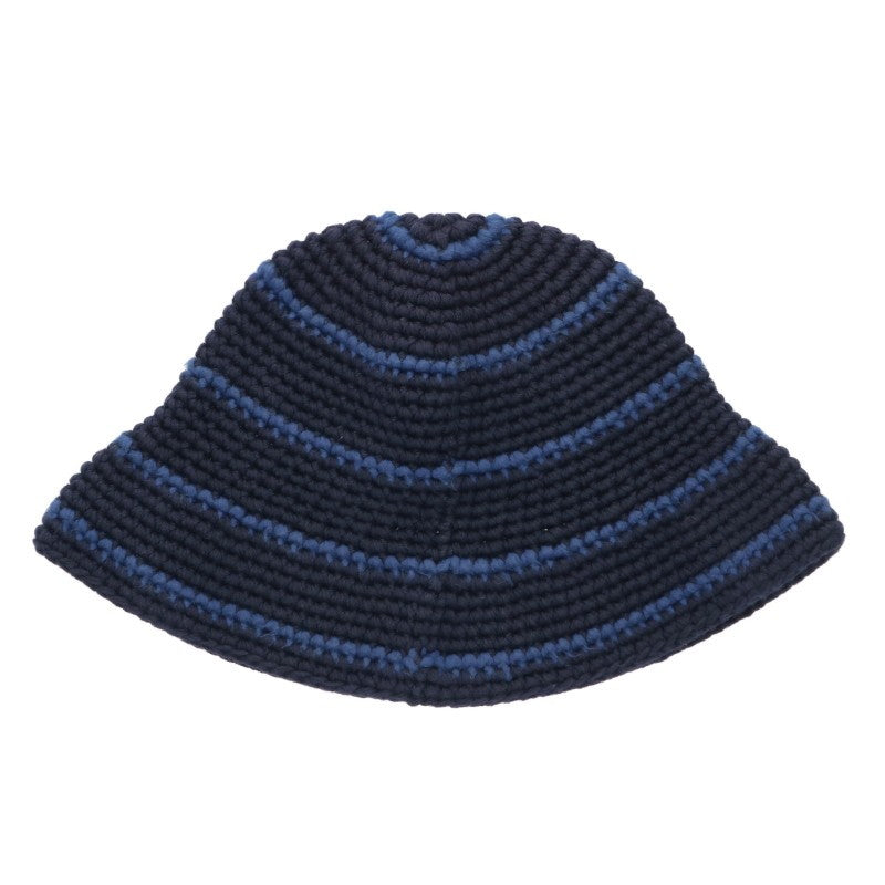 OUR LEGACY 24SS TOM TOM HAT Cotton Border Hat Navy Knit Size S