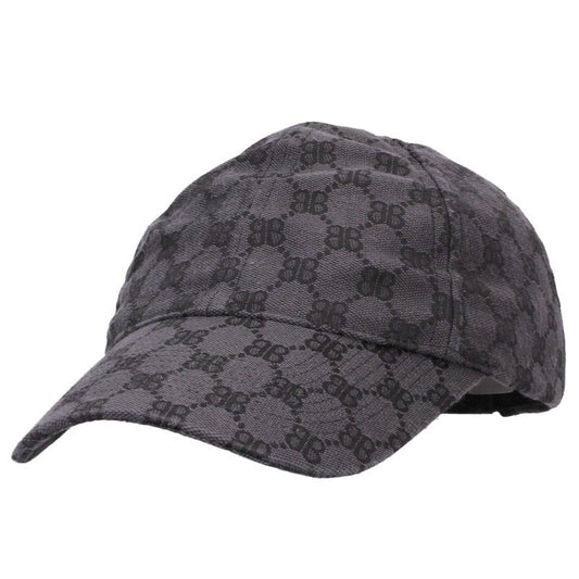BALENCIAGA All-Over Logo Cap Black Size L
