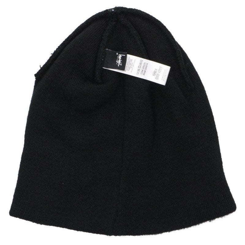 STUSSY BRUSHED OUT STOCK Front Logo Cotton Beanie Size S