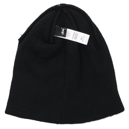 STUSSY BRUSHED OUT STOCK Front Logo Cotton Beanie Size S