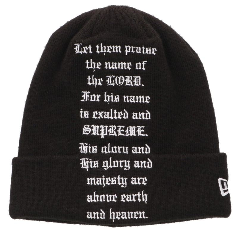 SUPREME 23AW New Era PSALM Embroidered Beanie Size ONE SIZE