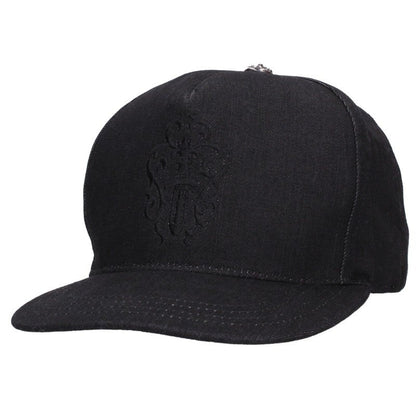 Chrome Hearts TRUCKER CAP Denim Hat Black/Silver Size ONE