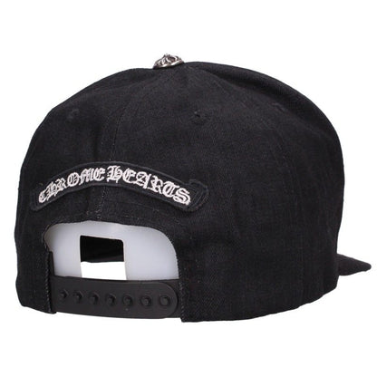 Chrome Hearts TRUCKER CAP Denim Hat Black/Silver Size ONE
