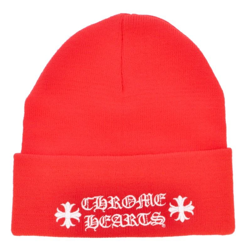 Chrome Hearts Red CH Embroidered Watch Cap Size ONE SIZE