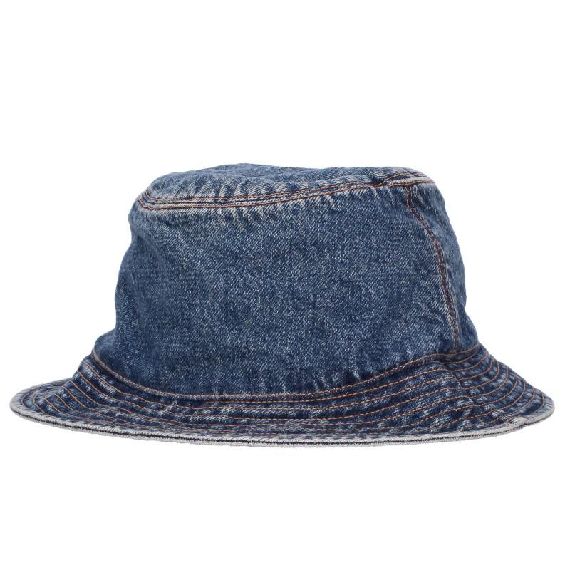 CELINE Logo Embroidered Denim Bucket Hat Blue Size L