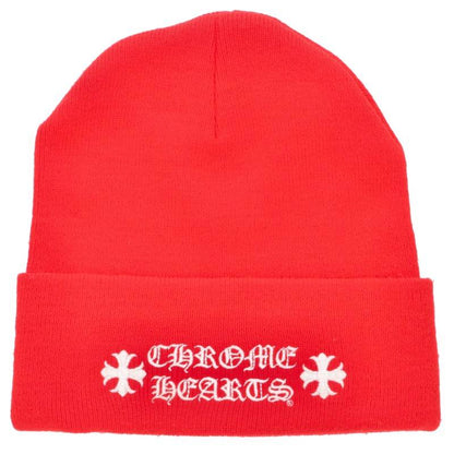 Chrome Hearts Acrylic Logo Embroidered Beanie Red Size ONE