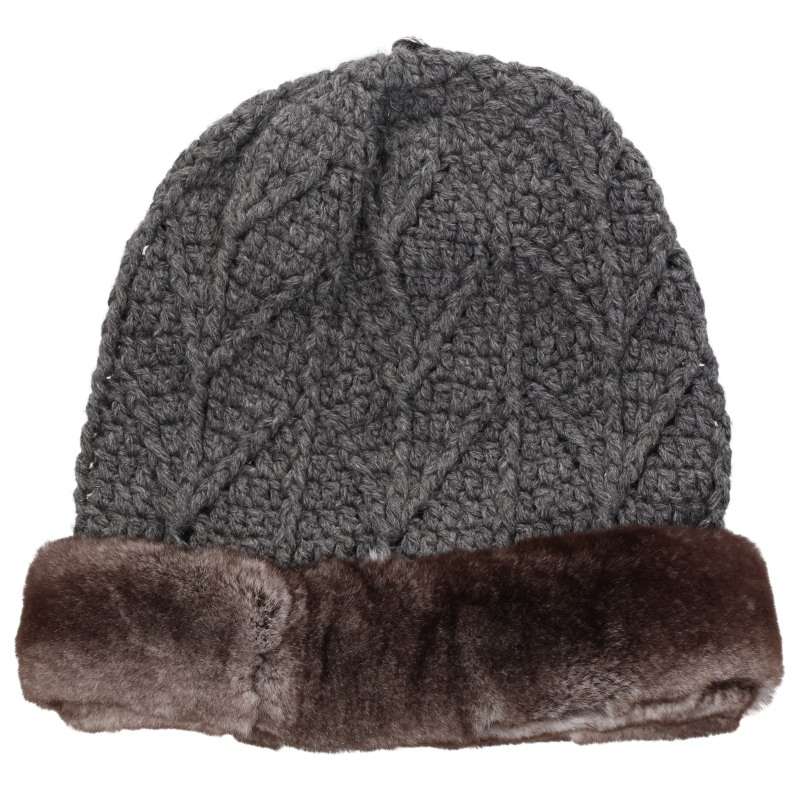 Chrome Hearts Cross Ball Rabbit Fur Cashmere Beanie Size ONE