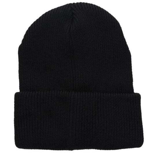 SAINT MICHAEL Logo Patch Wool Beanie Black