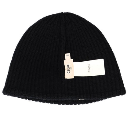 CELINE Logo Embroidered Wool Beanie Size ONE SIZE