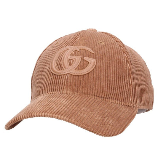 GUCCI Brown Embroidered Velvet Baseball Cap Size XL