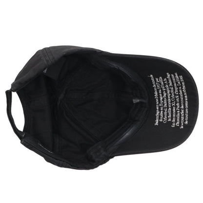 BALENCIAGA Logo Embroidered Cotton Cap Black Size L