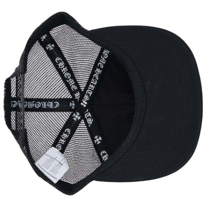 Chrome Hearts 3 Cemetery Cross Leather Patch Trucker Hat