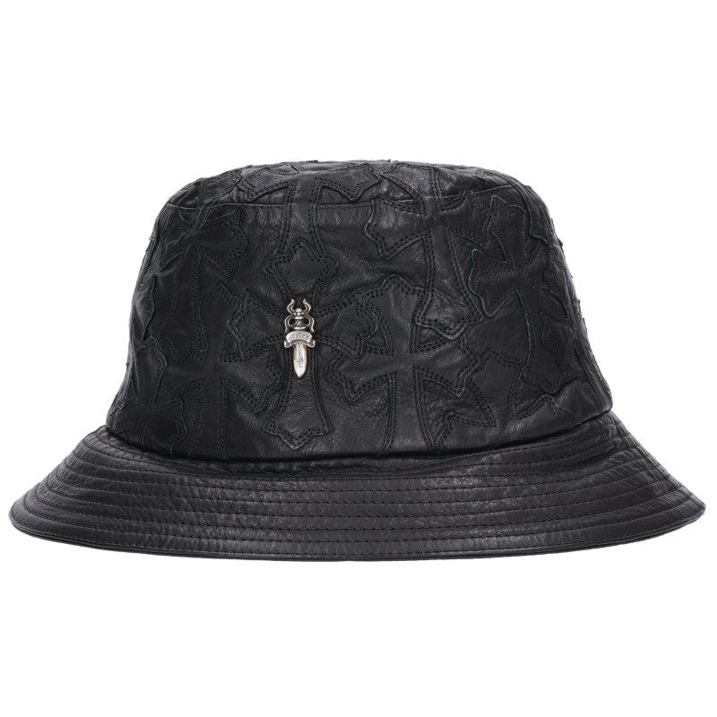 Chrome Hearts HAT U CHUM LTHR Leather Cross Hat Size M