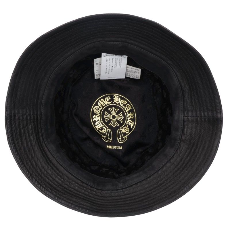 Chrome Hearts HAT U CHUM LTHR Leather Cross Hat Size M