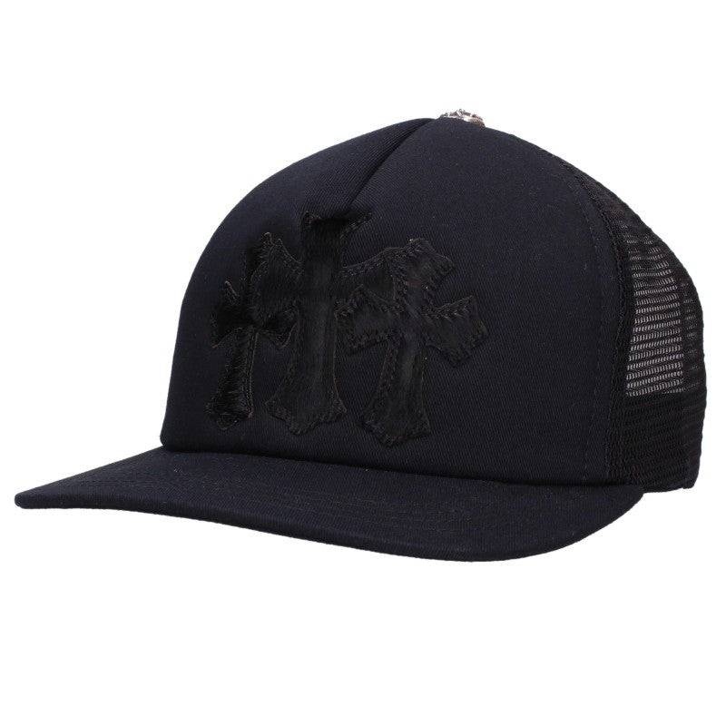 Chrome Hearts Haircalf Patch Hat Black/Silver Size ONE